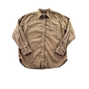 Wilfred Free Charlotte Corduroy Button Up Shirt Womens S Aritzia Tan Minimalist